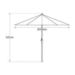 Happy Garden Schaduwzeilen HAPUNA - Zwart - Aluminium -tuinmeubelen 1000094925 0104