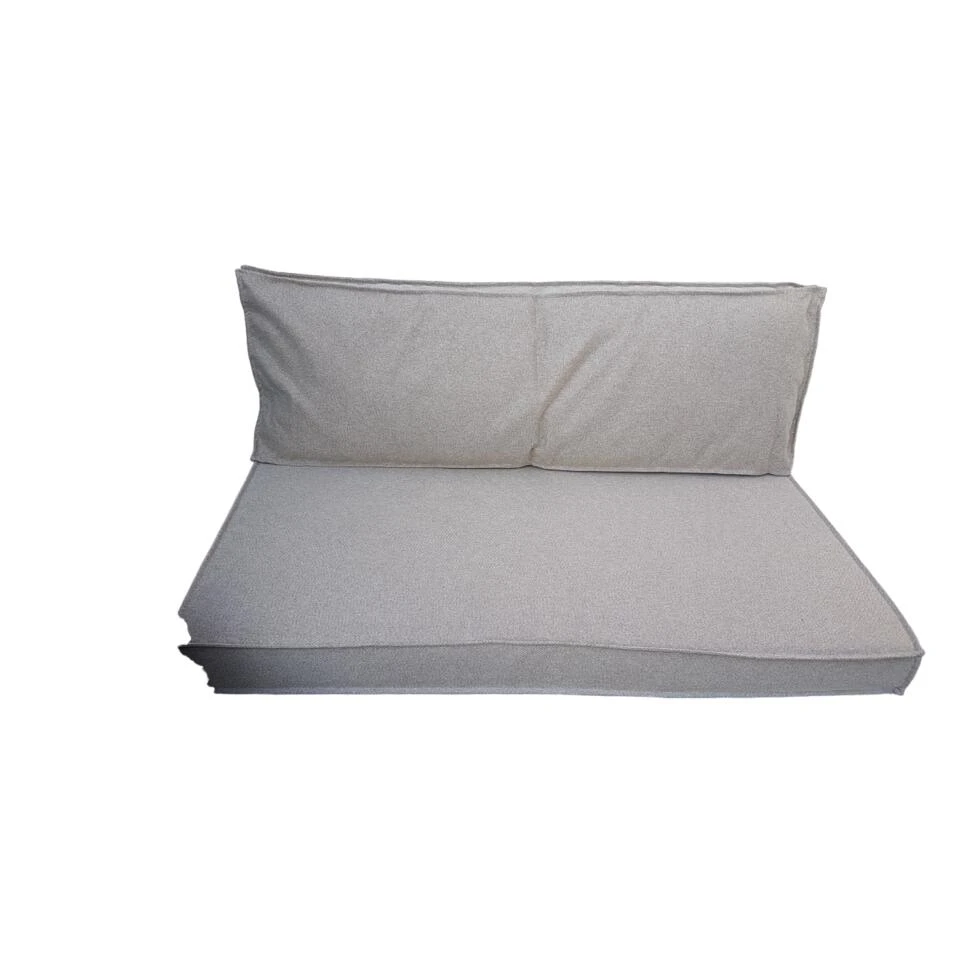 2L Home&Garden Palletkussenset Solid Zandkleurig 120x80cm 2-delige Set 4 2L Home&Garden Palletkussenset Solid Zandkleurig 120x80cm 2-delige Set - Afbeelding 2