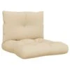 VidaXL Bankkussens Pallet 2 St Stof Crèmekleurig -tuinmeubelen 1000096617
