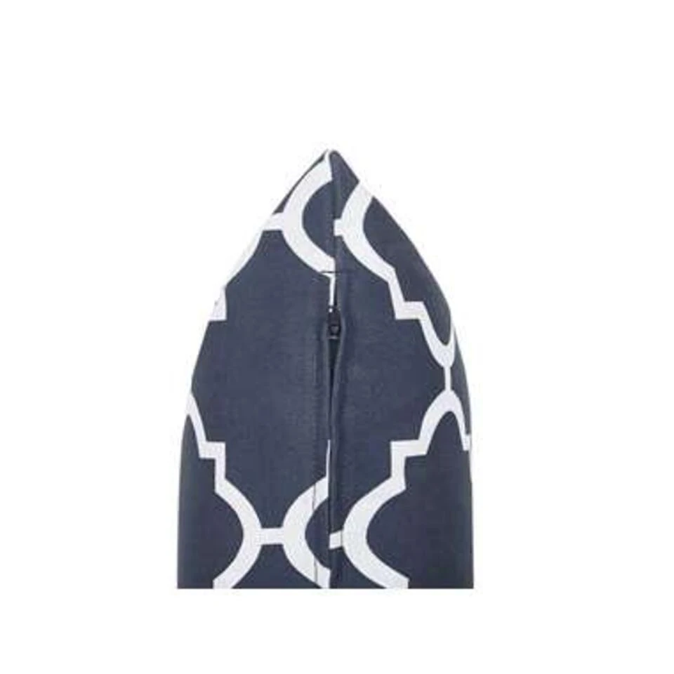 Beliani Buitenkussen Gartenkissen Mit Muster - Blauw Polyester 6 Beliani Buitenkussen Gartenkissen Mit Muster - Blauw Polyester - Afbeelding 4