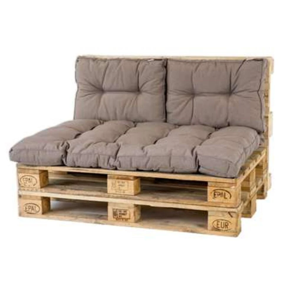 Madison Palletkussenset Florance Taupe - 3 Delig 3 Madison Palletkussenset Florance Taupe - 3 Delig