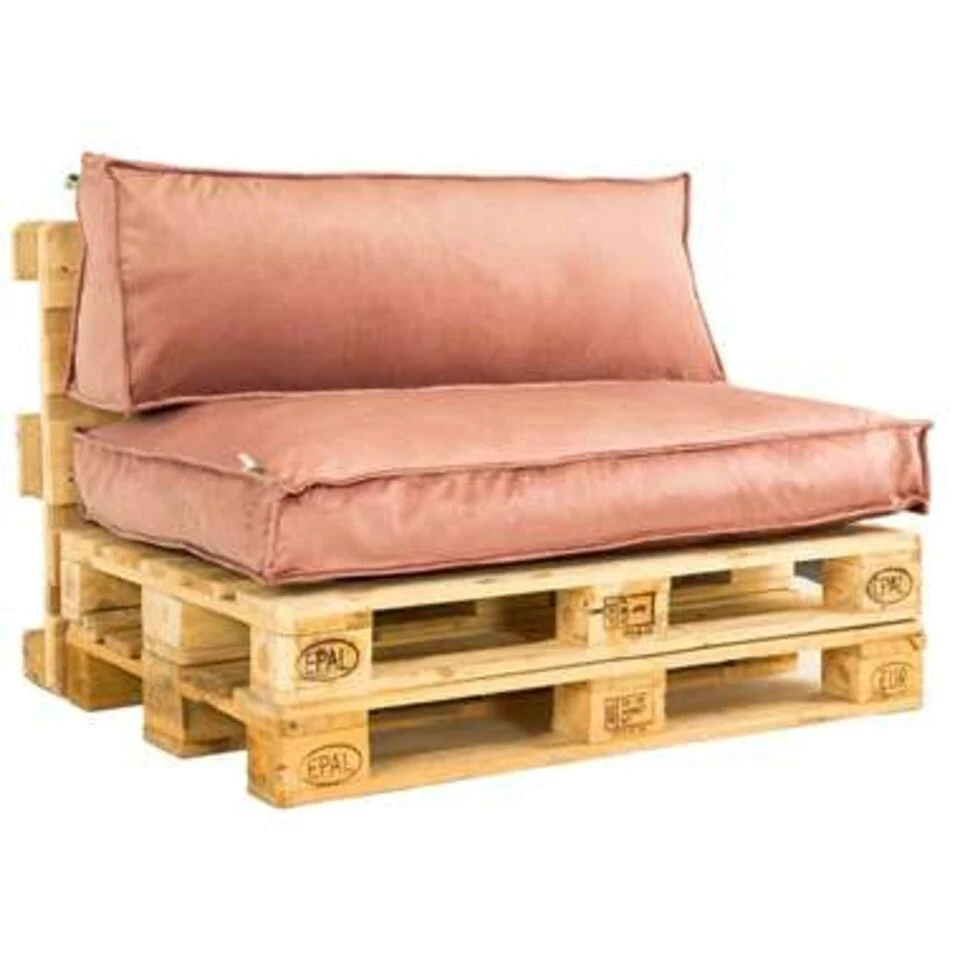 2L Home & Garden Palletkussenset Velvet Oud Roze - 2 Pièces 4 2L Home & Garden Palletkussenset Velvet Oud Roze - 2 Pièces - Afbeelding 2