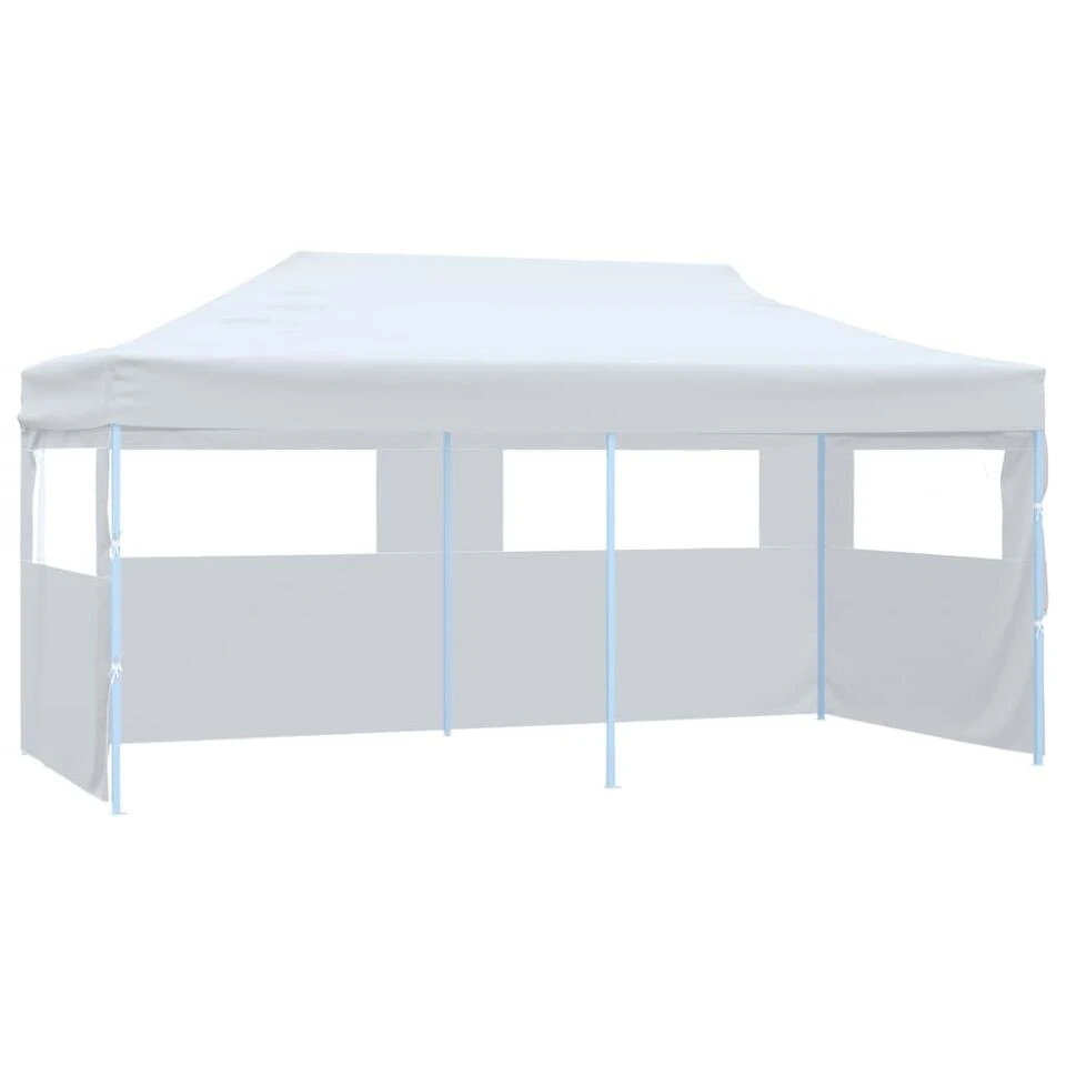 VidaXL Partytent Pop-up Met Zijwanden 3x6 M Staal Wit 3 VidaXL Partytent Pop-up Met Zijwanden 3x6 M Staal Wit
