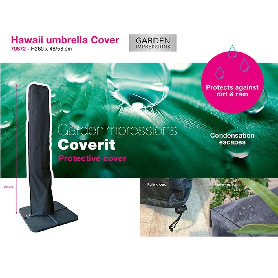 Garden Impressions Zweefparasol Ø3,5 M D. Grijs/zand Met Voet En Hoes 5 Garden Impressions Zweefparasol Ø3,5 M D. Grijs/zand Met Voet En Hoes - Afbeelding 3