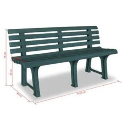 VidaXL Tuinbank 145,5 Cm Kunststof Groen -tuinmeubelen 15427184f7ad49bdad31d0e9949fcc76