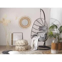 Beliani Hangstoel CASOLI - Grijs Pe Rotan 9 Beliani Hangstoel CASOLI - Grijs Pe Rotan -tuinmeubelen 1640452479 0101