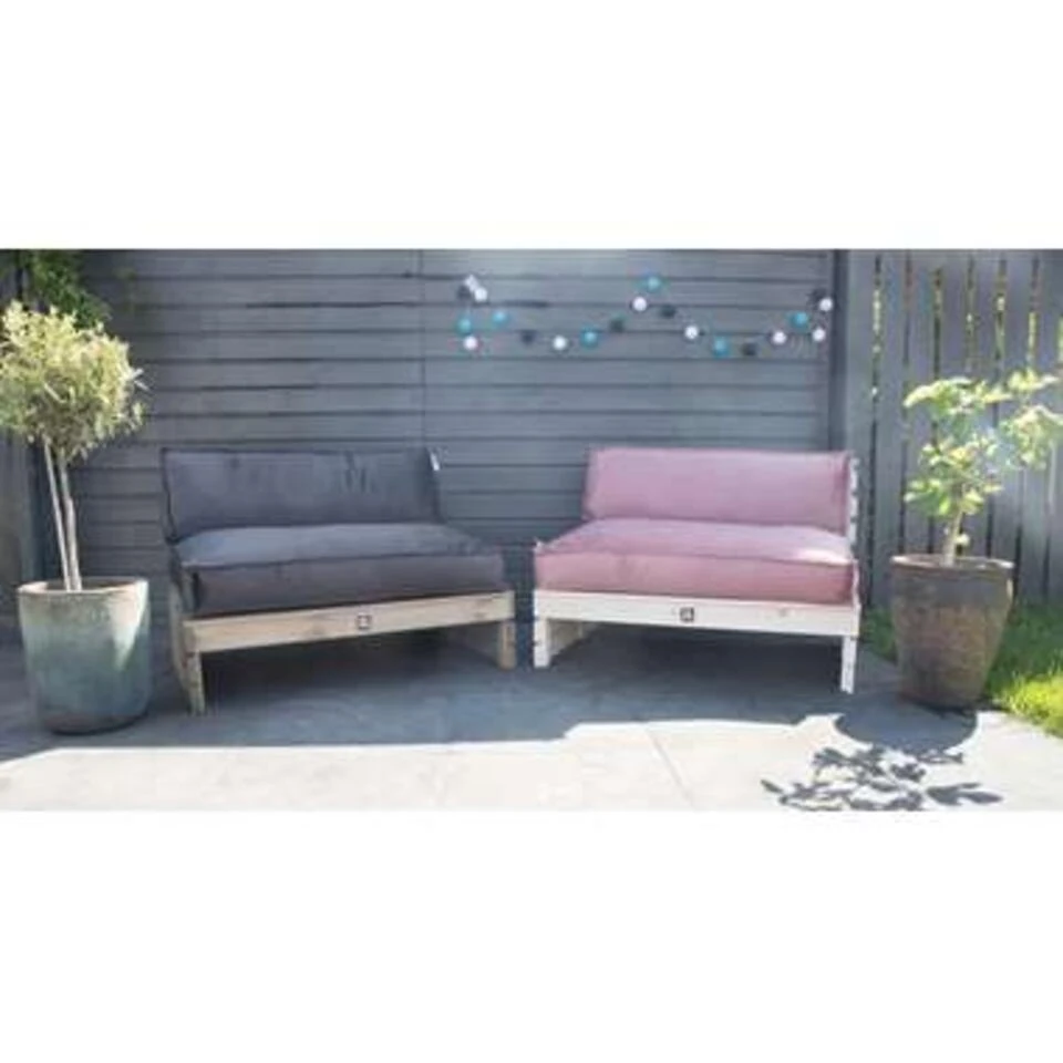 2L Home & Garden Palletkussen Velvet Oud Roze - 60 X 40cm 4 2L Home & Garden Palletkussen Velvet Oud Roze - 60 X 40cm - Afbeelding 2