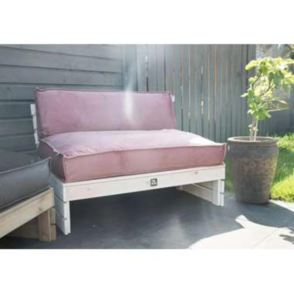 2L Home & Garden Palletkussen Velvet Oud Roze - 60 X 40cm 6 2L Home & Garden Palletkussen Velvet Oud Roze - 60 X 40cm - Afbeelding 4