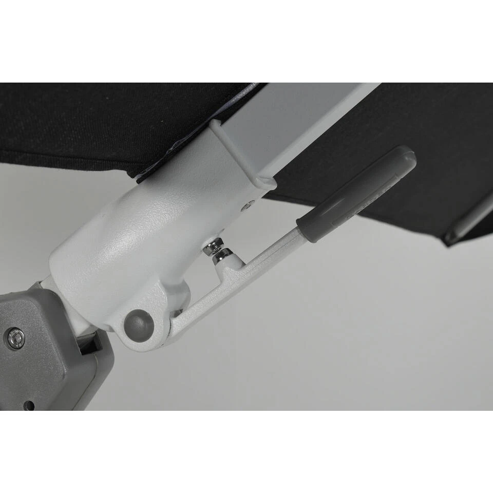 Garden Impressions Zweefparasol Hawaii Deluxe 300x300 - Wit - Zwart 6 Garden Impressions Zweefparasol Hawaii Deluxe 300x300 - Wit - Zwart - Afbeelding 4