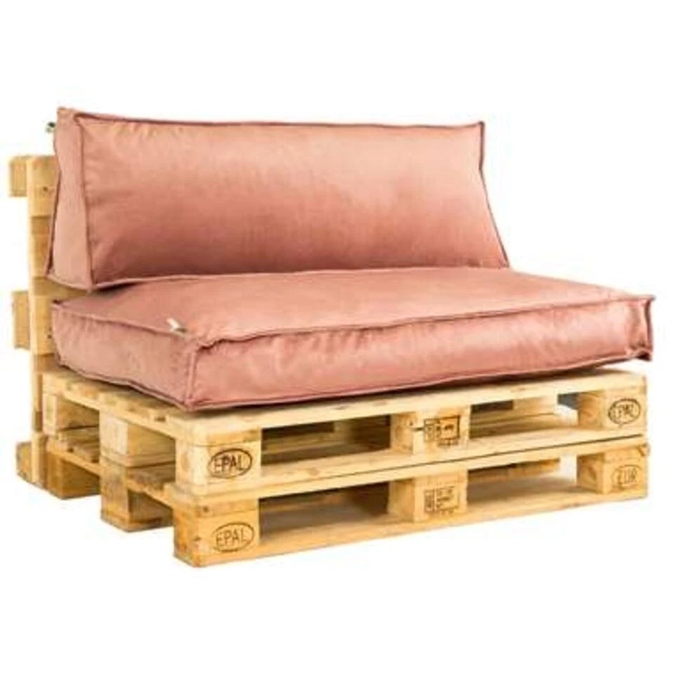 2L Home & Garden Palletkussen Velvet Oud Roze - 120 X 40cm 3 2L Home & Garden Palletkussen Velvet Oud Roze - 120 X 40cm