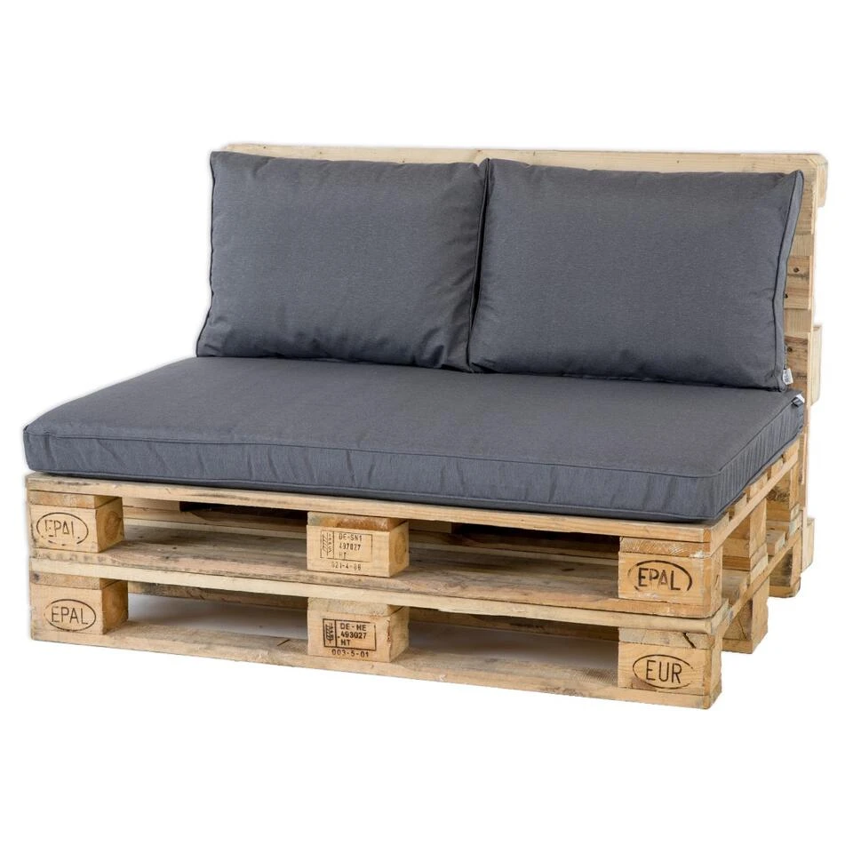 Madison Palletkussenset Lounge Grijs - 3 Delig 3 Madison Palletkussenset Lounge Grijs - 3 Delig