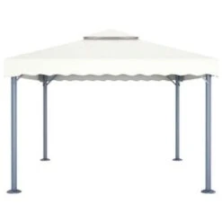 VidaXL Prieel 400x300 Cm Aluminium Crème -tuinmeubelen 18a8f37d596748ebbe7fd97dcb6f0530