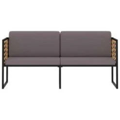 VidaXL Tuinbank Met Kussens 136 Cm Massief Acaciahout Donkergrijs -tuinmeubelen 18f88830431441e695ca3ecf0c2f62ac