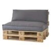 2L Home & Garden Rugkussen Metro Lounge Grijs - 120 X 40cm -tuinmeubelen 1963090474