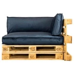 2L Home & Garden Palletkussen Velvet Donkerblauw - 60 X 40cm 8 2L Home & Garden Palletkussen Velvet Donkerblauw - 60 X 40cm -tuinmeubelen 1965318763 0102