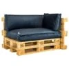 2L Home & Garden Palletkussen Velvet Donkerblauw - 60 X 40cm -tuinmeubelen 1965318763