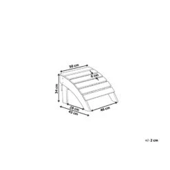 Beliani Voetenbankje ADIRONDACK - Grijs Kunsthout -tuinmeubelen 1cb65d89849d4e14a3c2ea8858ffd361