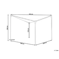 Beliani Tuinpaviljoen AVENTINE - Beige Polyester, Staal -tuinmeubelen 21cfd5a92fee4aa580c79b16e4b499cb