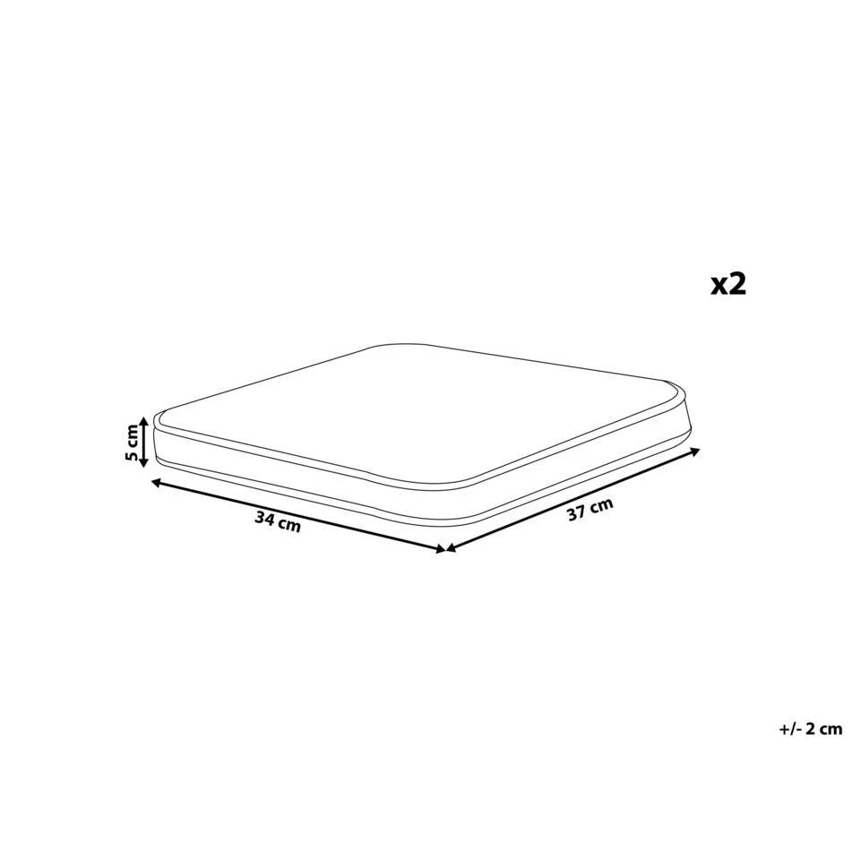 Beliani Zitkussen TERNI - Blauw Polyester 4 Beliani Zitkussen TERNI - Blauw Polyester - Afbeelding 2