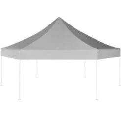 VidaXL Partytent Pop-up Zeshoekig Inklapbaar 3,6x3,1 M Grijs -tuinmeubelen 32c63f7766344f4d9ea44536d4714b8b