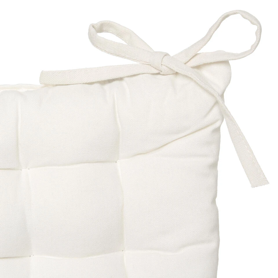 Atmosphera Stoelkussen - Wit - Katoen - 38 X 6 Cm - Zitkussen 4 Atmosphera Stoelkussen - Wit - Katoen - 38 X 6 Cm - Zitkussen - Afbeelding 2