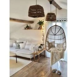 Beliani Hangstoel CASOLI - Beige Pe Rotan 9 Beliani Hangstoel CASOLI - Beige Pe Rotan -tuinmeubelen 469e0c47c6b4448d9e2f49d933312de7