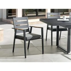 Beliani Tuinstoel TAVIANO - Zwart Aluminium 9 Beliani Tuinstoel TAVIANO - Zwart Aluminium -tuinmeubelen 47a1a9ca519b4ceb9ea1dae225c90685