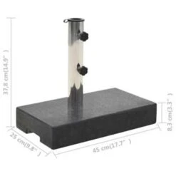 VidaXL Parasolvoet Rechthoekig 25 Kg Graniet Zwart -tuinmeubelen 4902d036e4914cbaaf5c1bfd3b4115b2