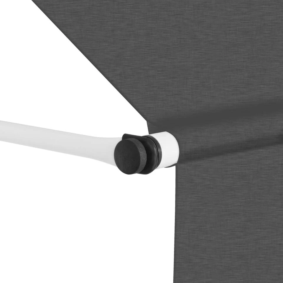 VidaXL Luifel Handmatig Uittrekbaar 400 Cm Antraciet 3 VidaXL Luifel Handmatig Uittrekbaar 400 Cm Antraciet - Afbeelding 2
