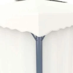 VidaXL Prieel Met Gordijn 4x3 M Aluminium Crèmewit -tuinmeubelen 6372ccee46c540758ed1f31ddf598940