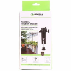 Benson Parasolvoet - Voor Balkon - Zwart - Metaal - 15,5 Cm -tuinmeubelen 6481b66e68b643bb9c562bbbd4dc3f72