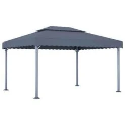 VidaXL Prieel 400x300 Cm Aluminium Antraciet 7 VidaXL Prieel 400x300 Cm Aluminium Antraciet -tuinmeubelen 69489dbf7f6f4e61b212602b546f392a