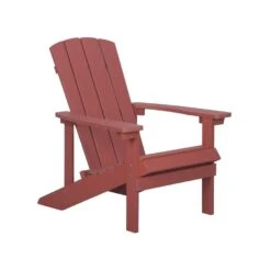 Beliani Tuinstoel ADIRONDACK - Rood Kunsthout 9 Beliani Tuinstoel ADIRONDACK - Rood Kunsthout -tuinmeubelen 6d01865fb12c4aeb994d15b3cbe6ef71