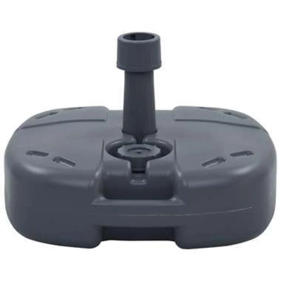 VidaXL Parasolvoet Draagbaar Gevuld Met Zand/water Grijs 6 VidaXL Parasolvoet Draagbaar Gevuld Met Zand/water Grijs - Afbeelding 4