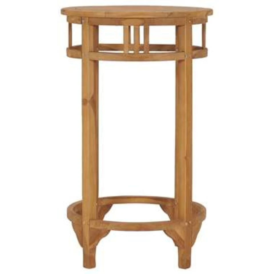VidaXL Bartafel Ø60 Cm Massief Teakhout 4 VidaXL Bartafel Ø60 Cm Massief Teakhout - Afbeelding 2