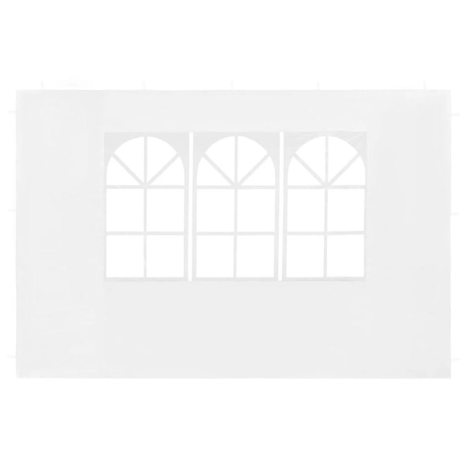 VidaXL Tentwanden Met Raam PE Wit 2 St 5 VidaXL Tentwanden Met Raam PE Wit 2 St - Afbeelding 3