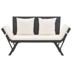 VidaXL Tuinbank Met Kussens 176 Cm Poly Rattan Zwart -tuinmeubelen 7b0f4fed603a4033baa58e3ab63907fd