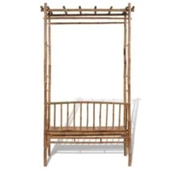 VidaXL Tuinbank Met Pergola 130 Cm Bamboe -tuinmeubelen 7d34d94915f64a30a01871737d992042