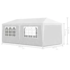 VidaXL Partytent 3x6 M Wit 9 VidaXL Partytent 3x6 M Wit -tuinmeubelen 803ea95dd69441a898e45bb055b8b450