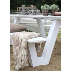 Picknicktafel Breeze - Wit - 20x187x76 Cm -tuinmeubelen 81011543 0300
