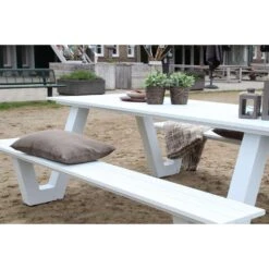 Picknicktafel Breeze - Wit - 20x187x76 Cm -tuinmeubelen 81011543 0400