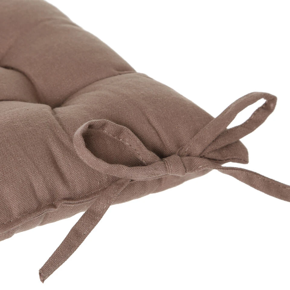 Atmosphera Stoelkussen - Taupe - Katoen - 38 X 6 Cm - Zitkussen 5 Atmosphera Stoelkussen - Taupe - Katoen - 38 X 6 Cm - Zitkussen - Afbeelding 3