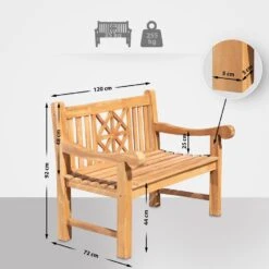 CLP Teakbank Florida 120 Cm -tuinmeubelen 904802f8a0044cb9adc794302f54b197