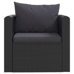 VidaXL Fauteuil Met Kussens Poly Rattan Zwart 8 VidaXL Fauteuil Met Kussens Poly Rattan Zwart -tuinmeubelen 9c51a855bb8a40c78f0a6357ceb8619e