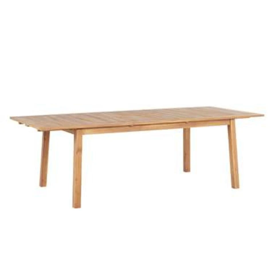 Beliani Verlengbare Tafel CESANA - Lichte Houtkleur Acaciahout 5 Beliani Verlengbare Tafel CESANA - Lichte Houtkleur Acaciahout - Afbeelding 3