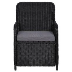 VidaXL Tuinstoelen 2 St Met Kussens Poly Rattan Zwart -tuinmeubelen aae8866076c4405cac760a9c311c34c3