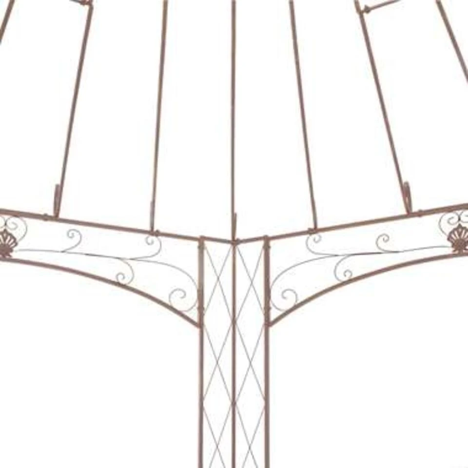 VidaXL Tuinpaviljoen 4 M Ijzer Antiekbruin 5 VidaXL Tuinpaviljoen 4 M Ijzer Antiekbruin - Afbeelding 3