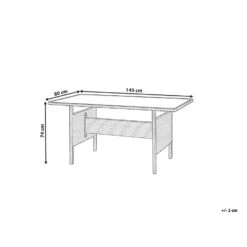 Beliani Tuintafel VITERBO - Grijs Pe Rotan -tuinmeubelen b0c04a17d0044943ac6b8f5dad19fe86