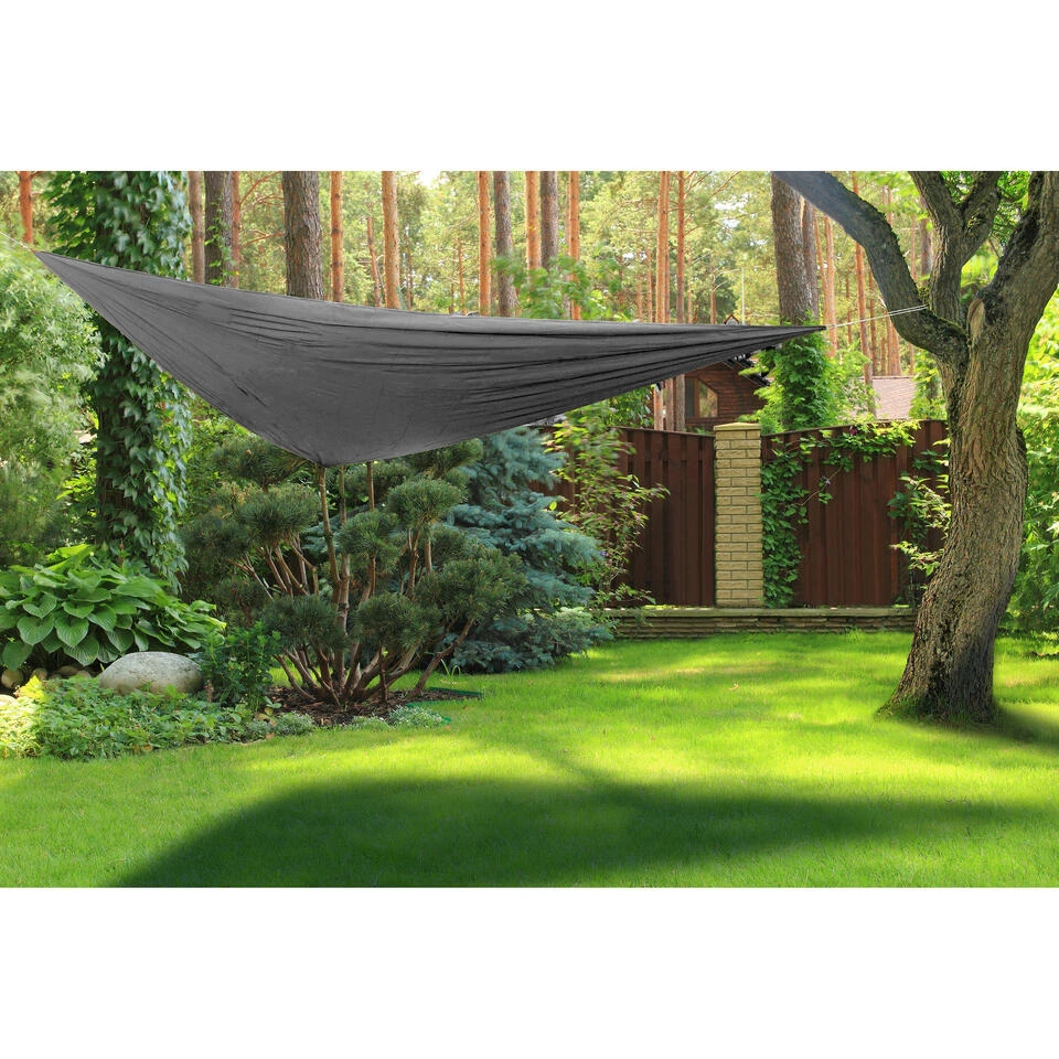 Hesperide Schaduwdoek Curacao - Driehoekig - Grijs - 3x3m 5 Hesperide Schaduwdoek Curacao - Driehoekig - Grijs - 3x3m - Afbeelding 3