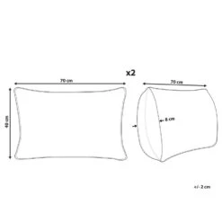 Beliani Buitenkussen TRIFOS - Blauw Polyester -tuinmeubelen b4e3ba2f617841ab9fc4c69c9ee2b2de